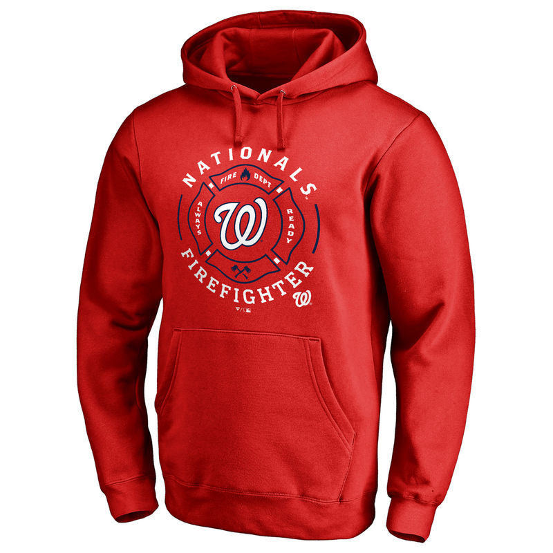 Washington Nationals Red Firefighter Aunthetic Pullover Hoodie