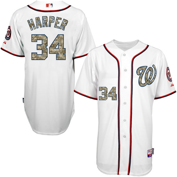 Washington Nationals Stephen Strasburg Majestic White USMC Player Authentic Jersey