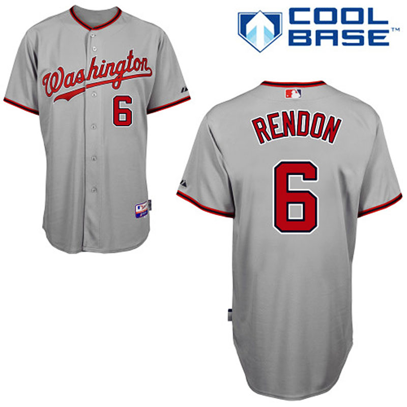 Washington Nationals #6 Anthony Rendon Men's Authentic Grey Road Majestic MLB Cool Base Jersey