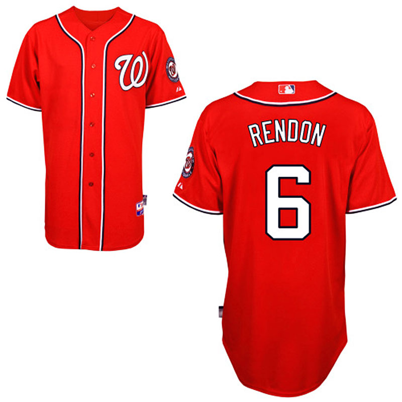 Washington Nationals #6 Anthony Rendon Men's Authentic Red Alternate Majestic MLB Cool Base Jersey