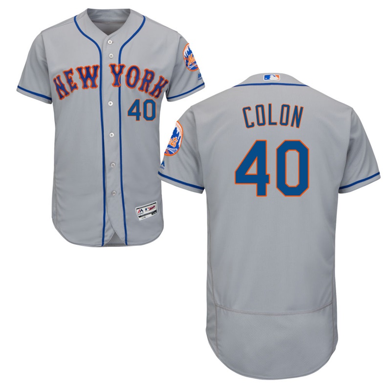 New York Mets Bartolo Colon #40 Road Gray Authentic Collection Flex Base Jersey