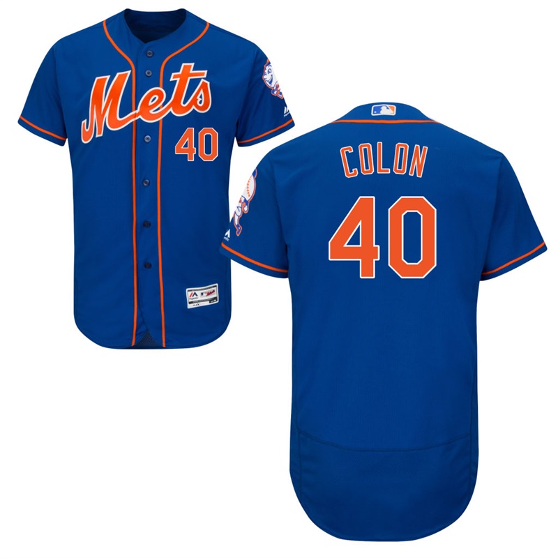 New York Mets Bartolo Colon #40 Alternate Royal Authentic Collection Flex Base Jersey