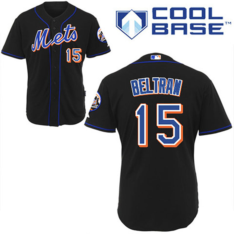 New York Mets #15 Carlos Beltran Black Alternate Jersey