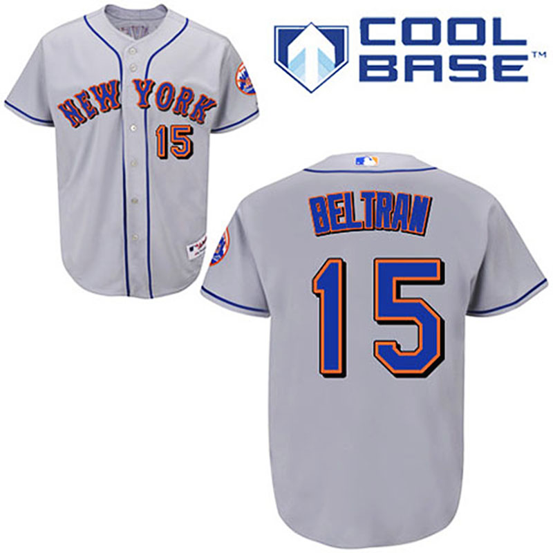 New York Mets #15 Carlos Beltran Grey Road Jersey