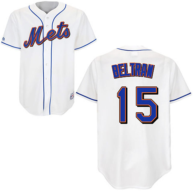 New York Mets #15 Carlos Beltran White Home Jersey