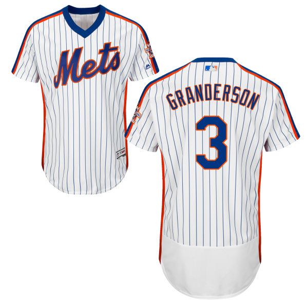 New York Mets #3 Curtis Granderson White Alternate Flexbase Authentic Collection Player Jersey