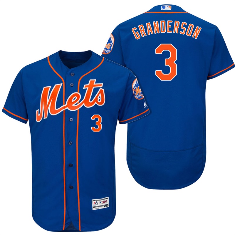 New York Mets Curtis Granderson #3 Royal/Orange 2017 Alternate Flex Base Jersey