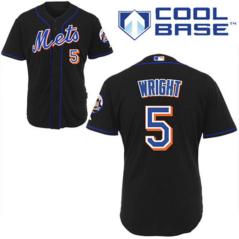 New York Mets #5 David Wright Black Alternate Jersey