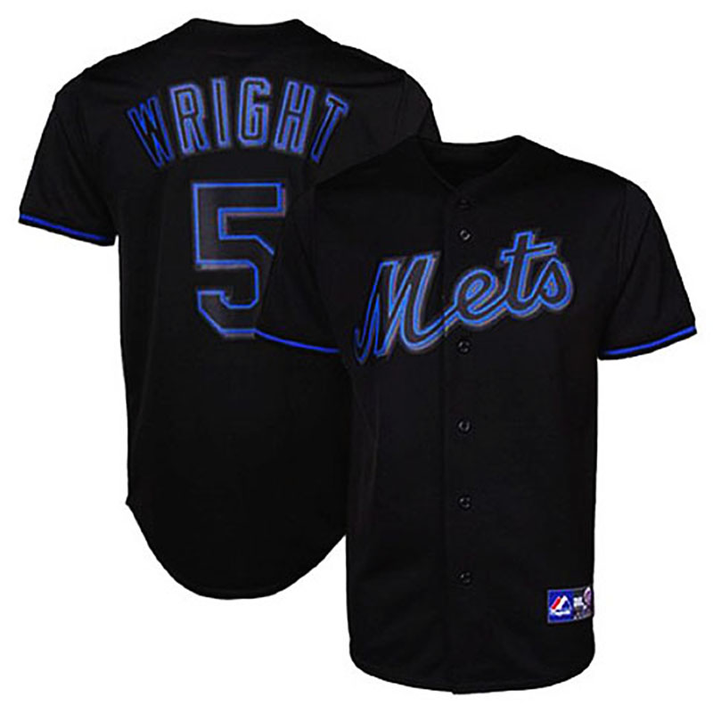 New York Mets #5 David Wright Black Fashion Jersey