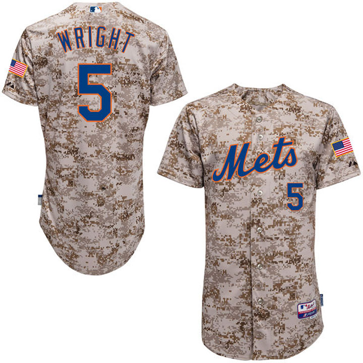 New York Mets David Wright #5 Camo 6300 Player Authentic Jersey