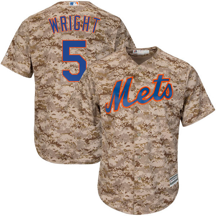 New York Mets David Wright #5 Camo Official Cool Base Player Jersey