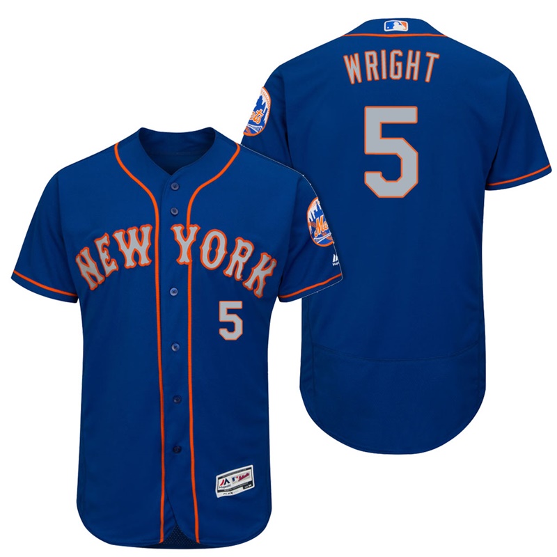 New York Mets David Wright #5 Royal/Gray 2017 Alternate Flex Base Jersey