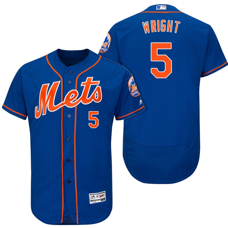 New York Mets David Wright #5 Royal/Orange 2017 Alternate Flex Base Jersey