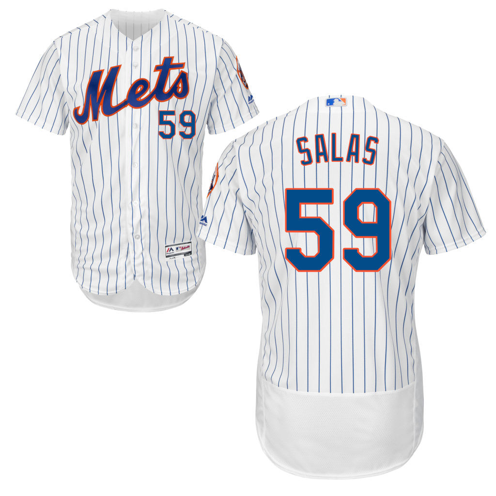 New York Mets Fernando Salas #59 Home White Authentic Collection Flex Base Jersey