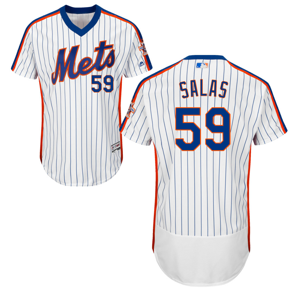 New York Mets Fernando Salas #59 Alternate White Authentic Collection Flex Base Jersey