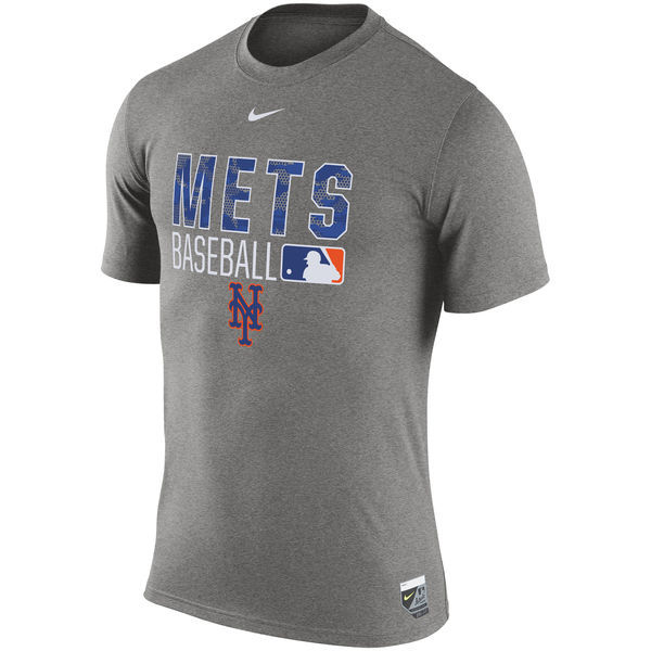 New York Mets Gray Wordmark Issue Performance T-Shirt