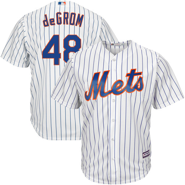 New York Mets #48 Jacob deGrom Majestic Gray Official Cool Base Player Jersey