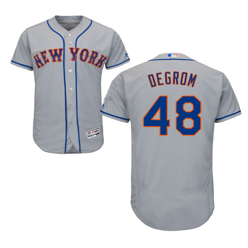 New York Mets Jacob deGrom #48 Gray Official Cool Base Jersey