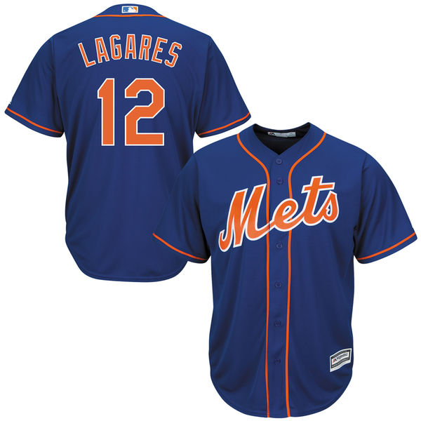 New York Mets #12 Juan Lagares Majestic Royal Official Cool Base Player Jersey