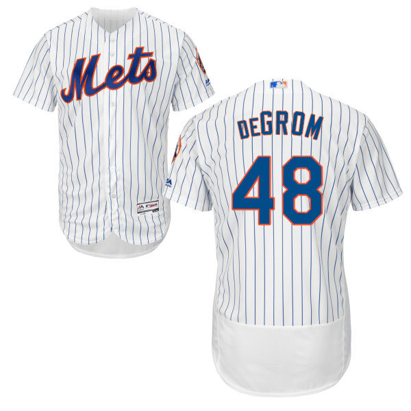 New York Mets #48 Jacob deGrom White Flexbase Authentic Collection Jersey