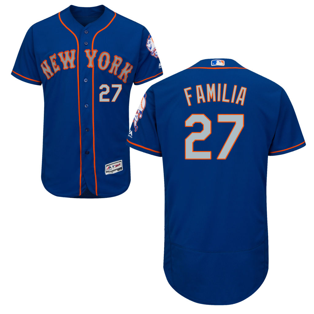 New York Mets Jeurys Familia #27 Alternate Road Royal Authentic Collection Flex Base Jersey