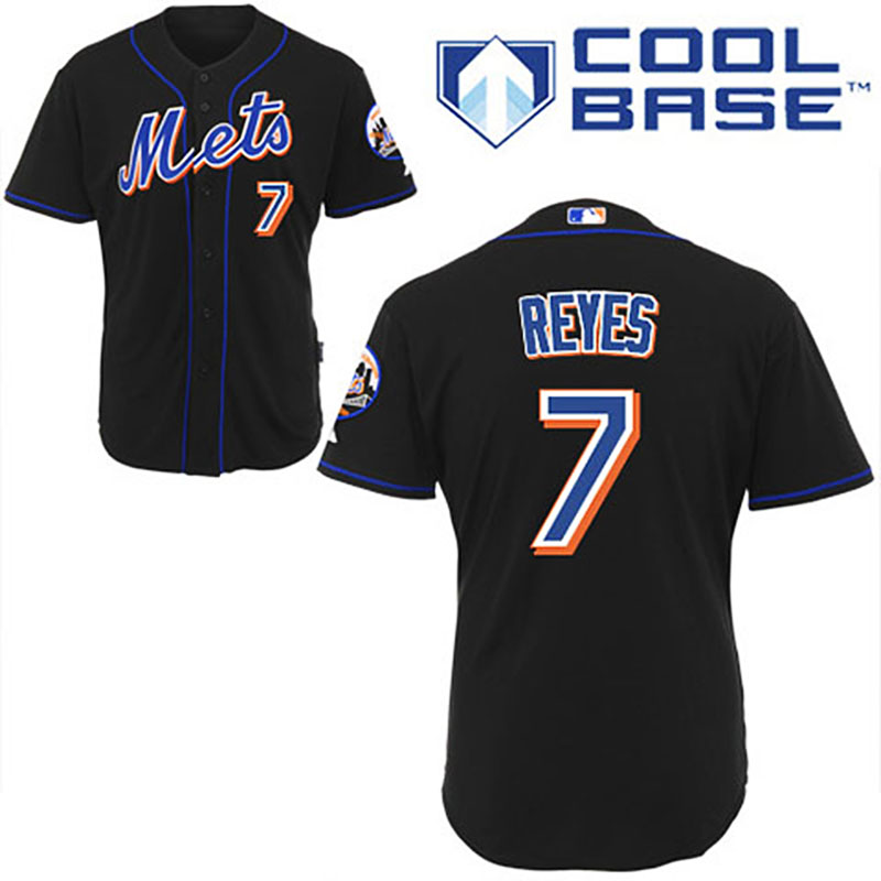 New York Mets #7 Jose Reyes Black Alternate Jersey