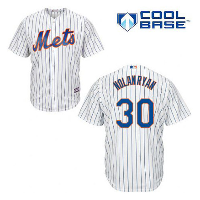 New York Mets Nolan Ryan #30 White Official Cool Base Jersey