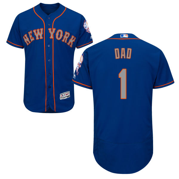 New York Mets Majestic Royal Father's Day Gift Authentic Jersey