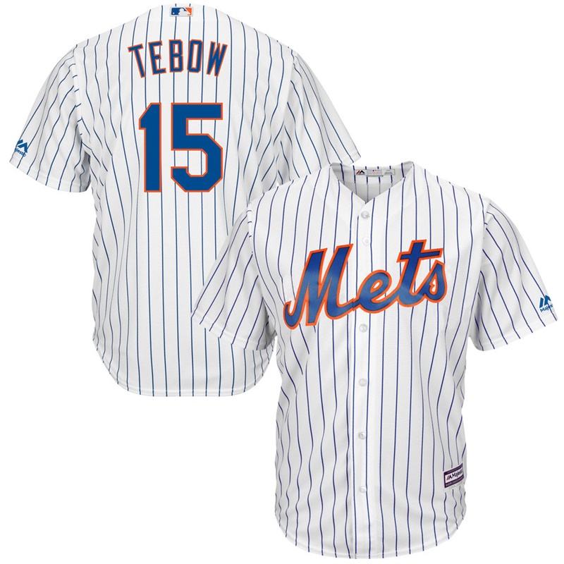 New York Mets Tim Tebow #15 Home White Cool Base Jersey