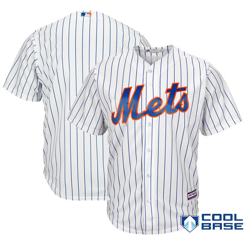 New York Mets Majestic White Official Cool Base Team Jersey