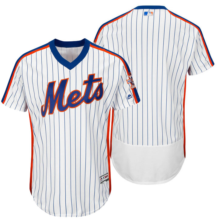 New York Mets White Alternate Flexbase Authentic Collection Team Jersey