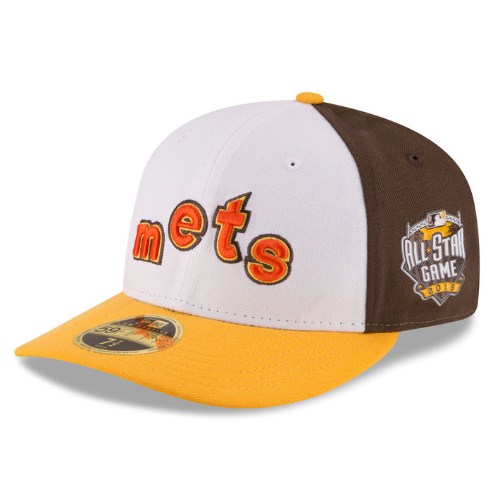 New York Mets New Era White/Yellow Home Run Derby 2016 All-Star Game Patch Low Profile 59FIFTY Fitted Hat