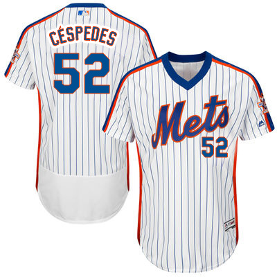 New York Mets Yoenis Cespedes #52 White Authentic Collection Flexbase Jersey