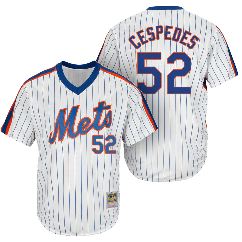 New York Mets Yoenis Cespedes #52 Majestic White Cooperstown Cool Base Collection Player Jersey