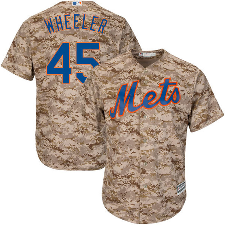 New York Mets Zack Wheeler #45 Camo Official Cool Base Player Jersey