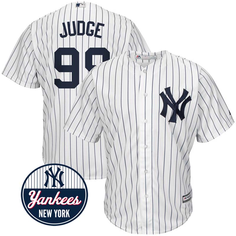 New York Yankees #99 Aaron Judge White Cool Base Jersey