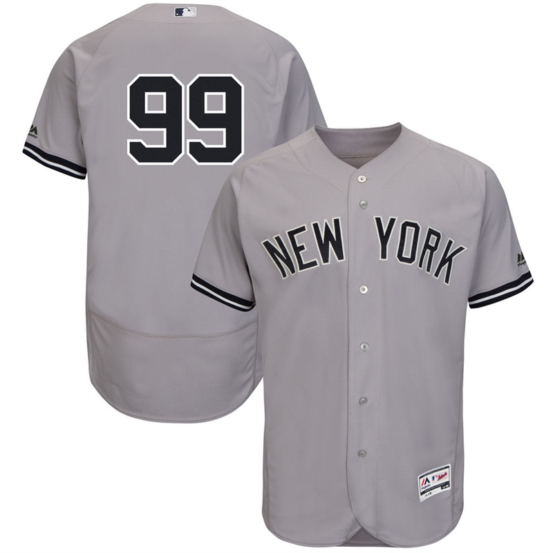 Men New York Yankees Aaron Judge #99 Gray Road Flex Base Jersey