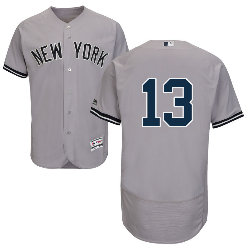 New York Yankees Alex Rodriguez #13 Gray Flexbase Authentic Collection Player Jersey