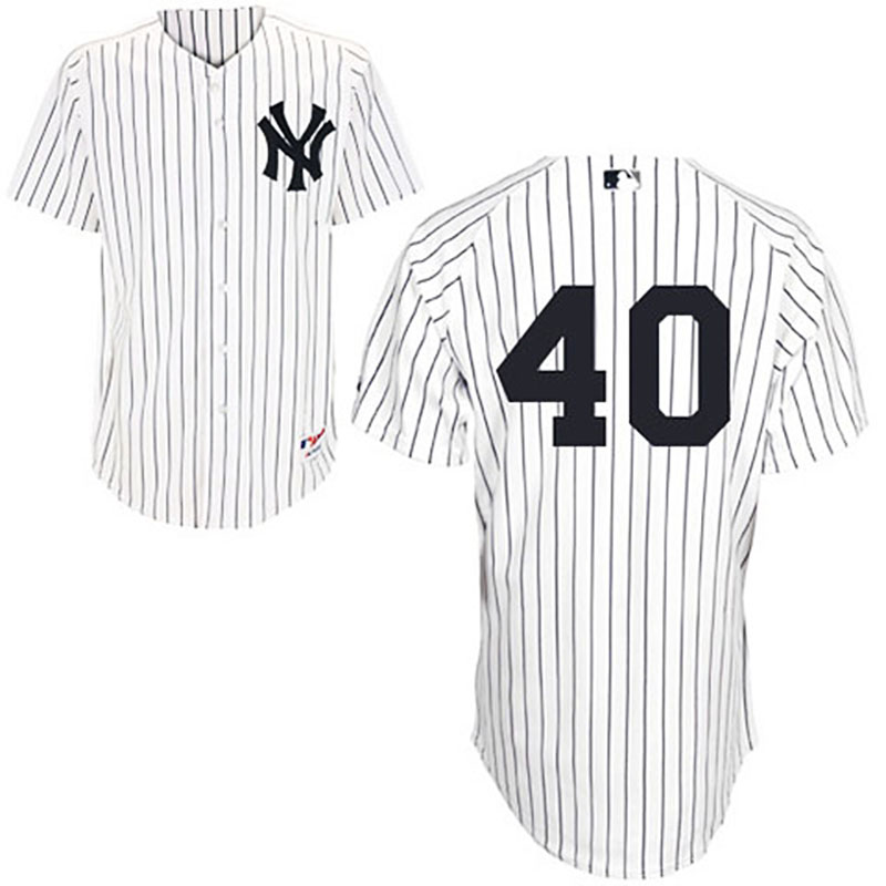 New York Yankees #40 Bartolo Colon White Home Jersey