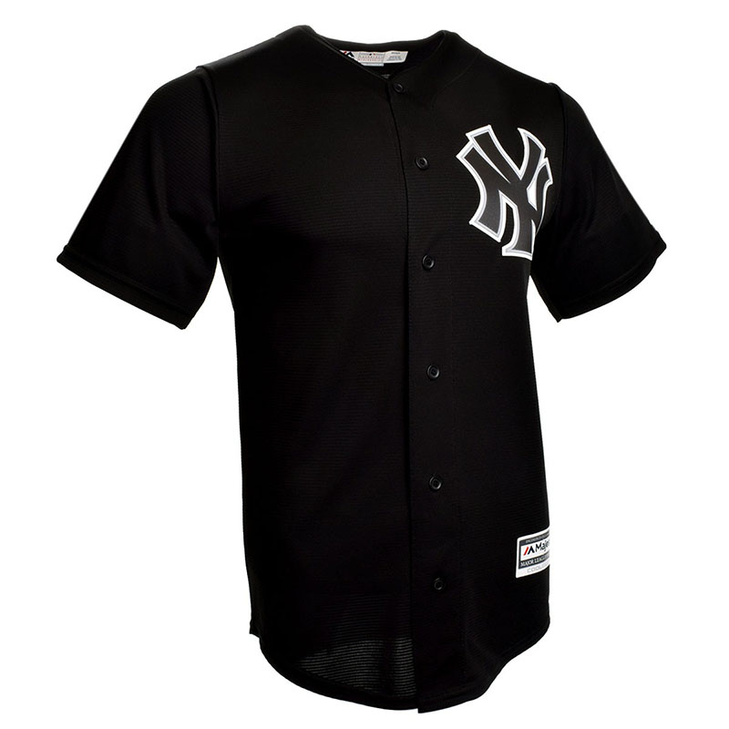 New York Yankees Cool Base Black on Black Color Pop Jersey