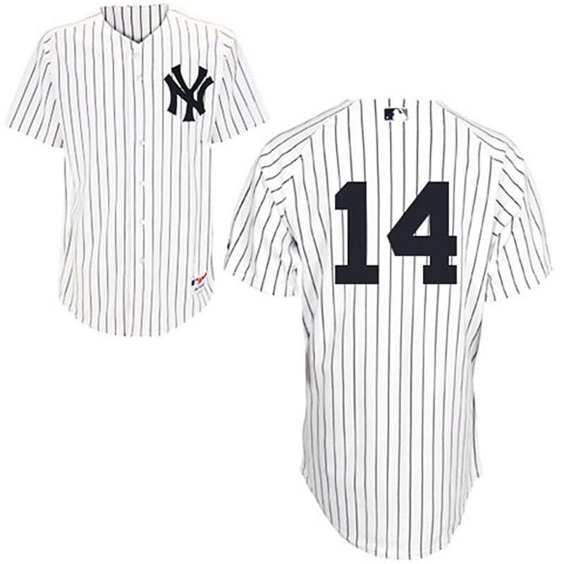 New York Yankees #14 Curtis Granderson White Home Jersey