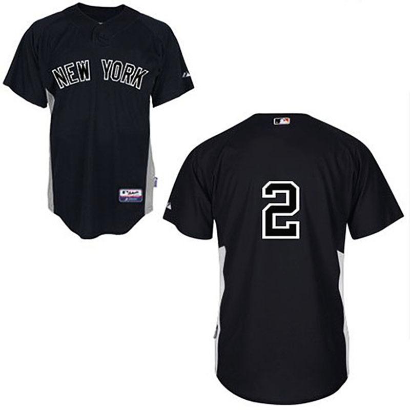 New York Yankees #2 Derek Jeter Black Jersey