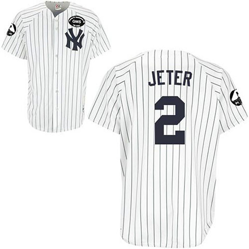 New York Yankees #2 Derek Jeter GMS The Boss White Jersey