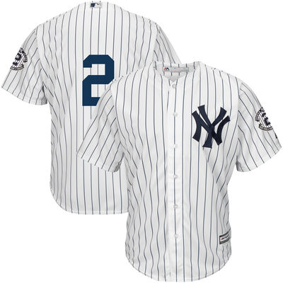 New York Yankees Derek Jeter White/Navy #2 Official Cool Base Player Jersey