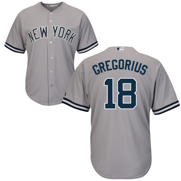 New York Yankees Didi Gregorius #18 Majestic Gray Authentic Cool base Jersey