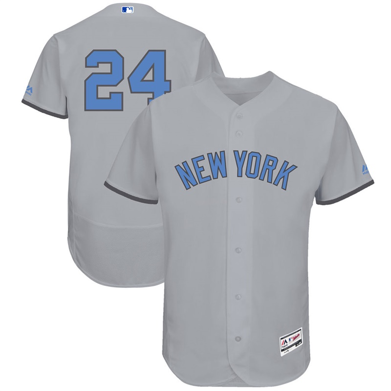 Gary Sanchez #24 Men New York Yankees 2017 Father's Day Gray Flex Base Jersey