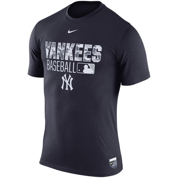 New York Yankees Navy Wordmark Issue Performance T-Shirt