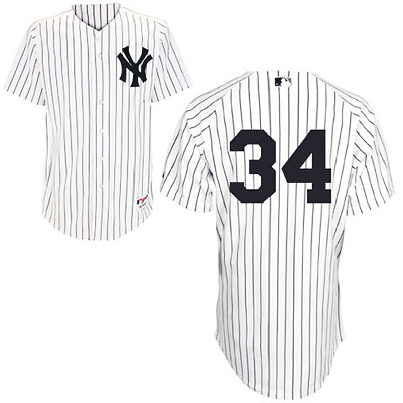 New York Yankees #34 Phil Hughes White Home Jersey