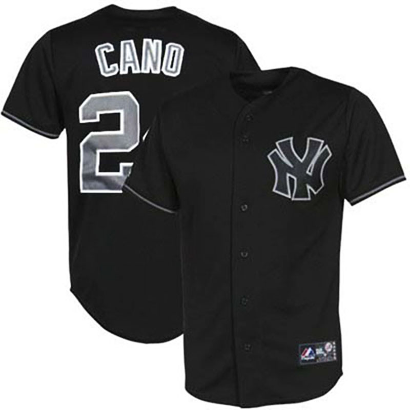 New York Yankees #24 Robinson Cano Black Fashion Jersey