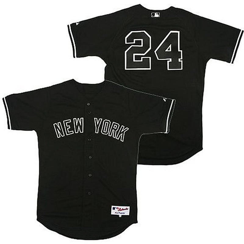 New York Yankees #24 Robinson Cano Black Jersey